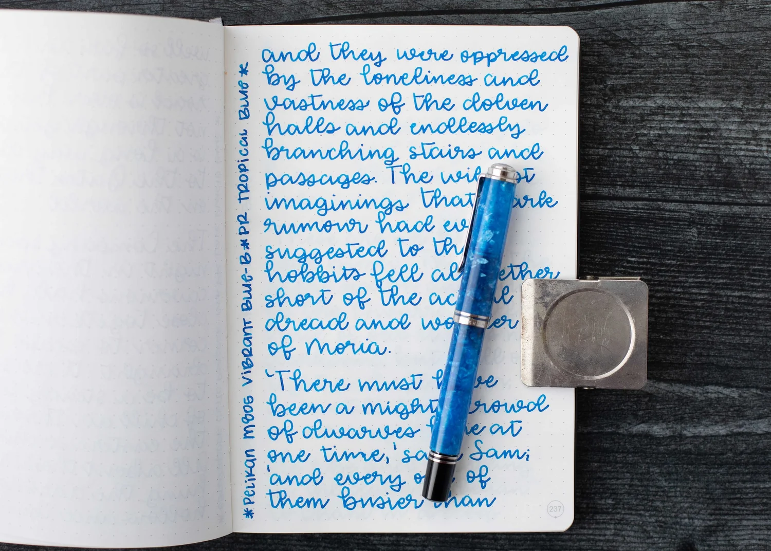 Ink Review #2484: Private Reserve Tropical Blue — Mountain of Ink