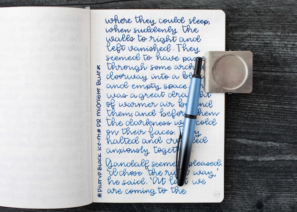 Ink Review #2032: Private Reserve Midnight Blue — Mountain of Ink