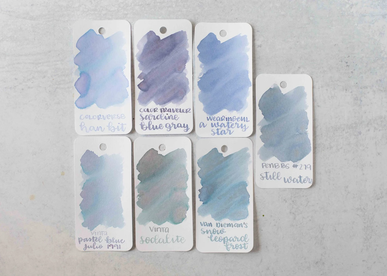 Ink Blue Colour Example Color Traveler Blues and Blue Blacks — Mountain of Ink