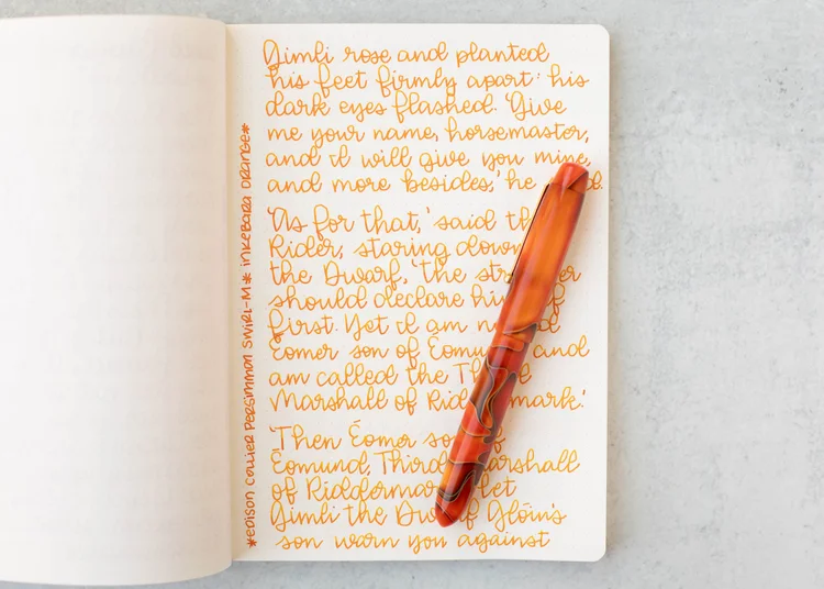 Ink Review #2857: Inkebara Orange — Mountain of Ink