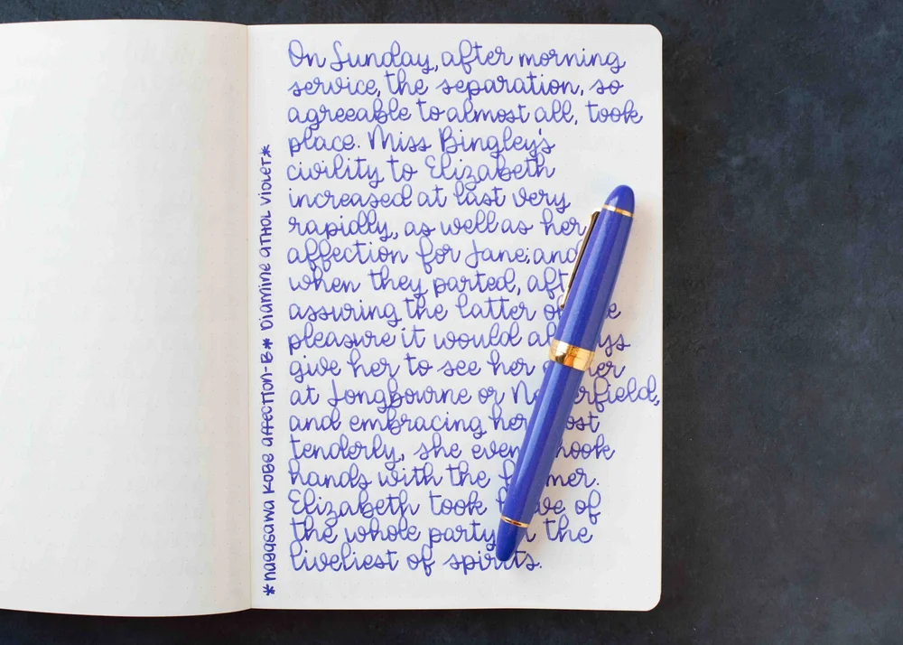 Violet Ink Note Ink Review #2731: Diamine Athol Violet — Mountain of Ink