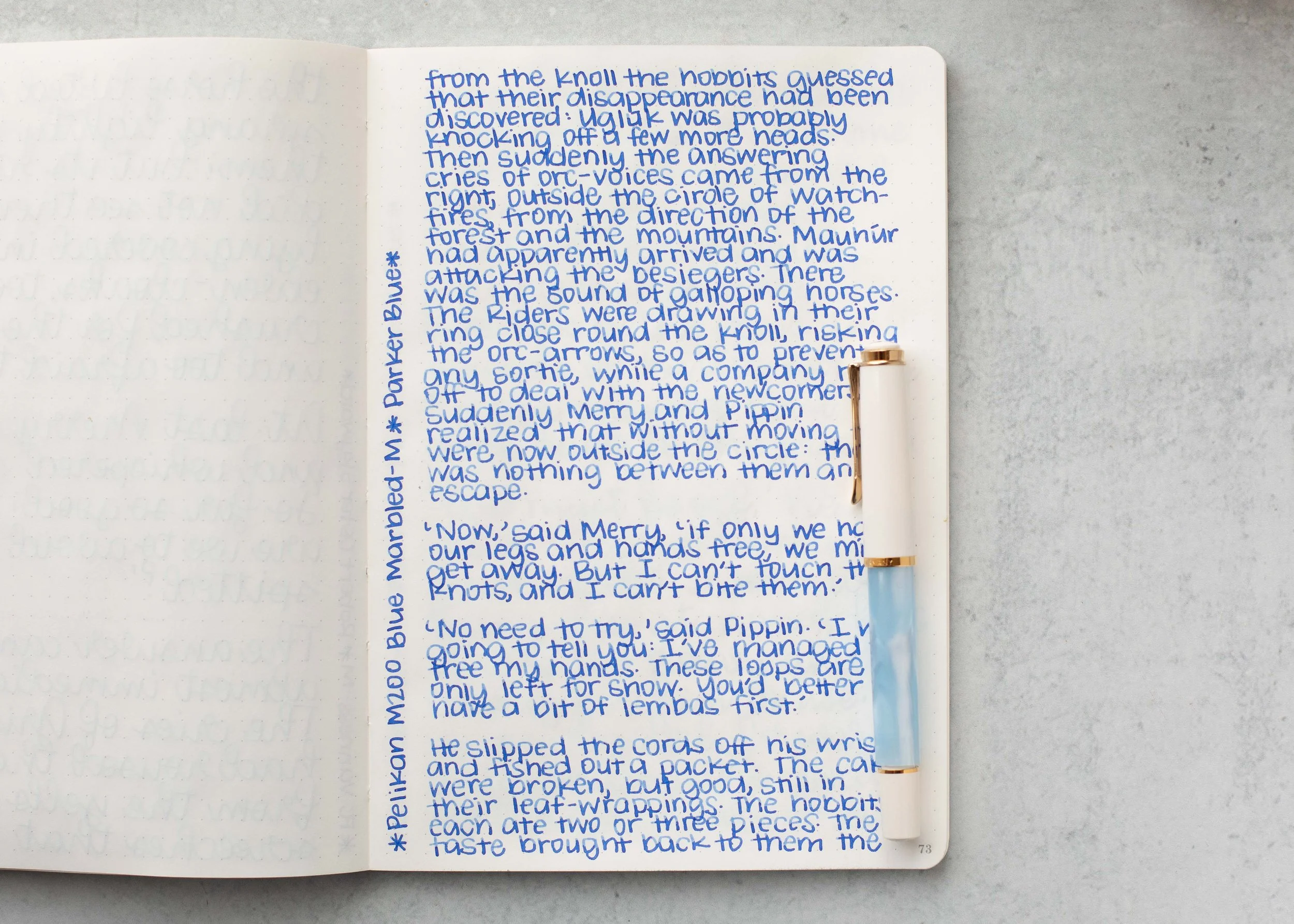 Ink Review #2586: Parker Quink Blue — Mountain of Ink