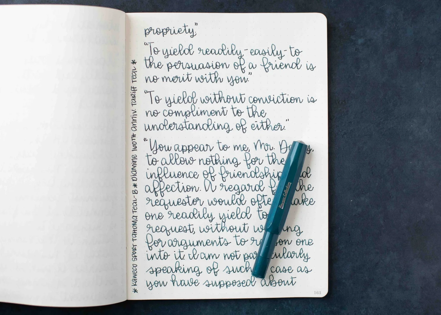 Ink Review #2728: Diamine Tariff Teal — Mountain of Ink
