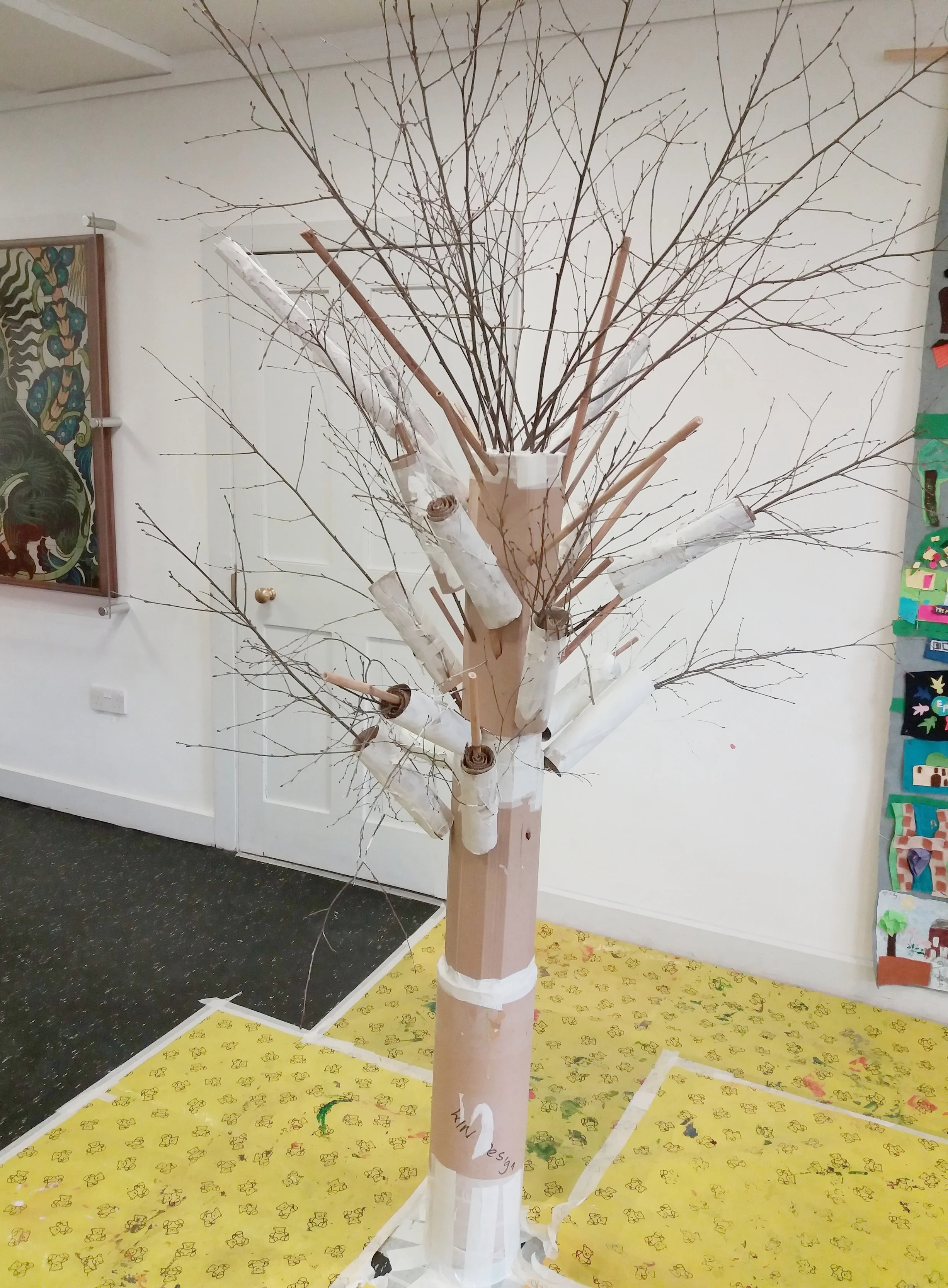 Our tree made at March Creative kids, learning about Gayle Chong Kwan's 'People's forest' exhibition.