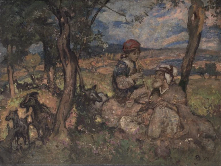The Piping Boy, Frank Brangwyn, 1895, Oil on canvas