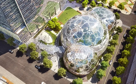 A new survey says Amazon will locate its second headquarters in Northern Virginia. Pictured is Amazon's Seattle campus.