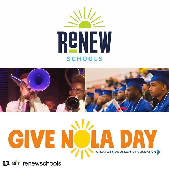 ・・・
#GiveNOLA Day is here! Help us reach our $10,000 fundraising goal with a donation today. Your gift to ReNEW Schools will directly support programs for our students. (**LINK IN BIO**)📚
#renewschools #nola #nolaed
DONATE: https://www.givenola.org/renewschools