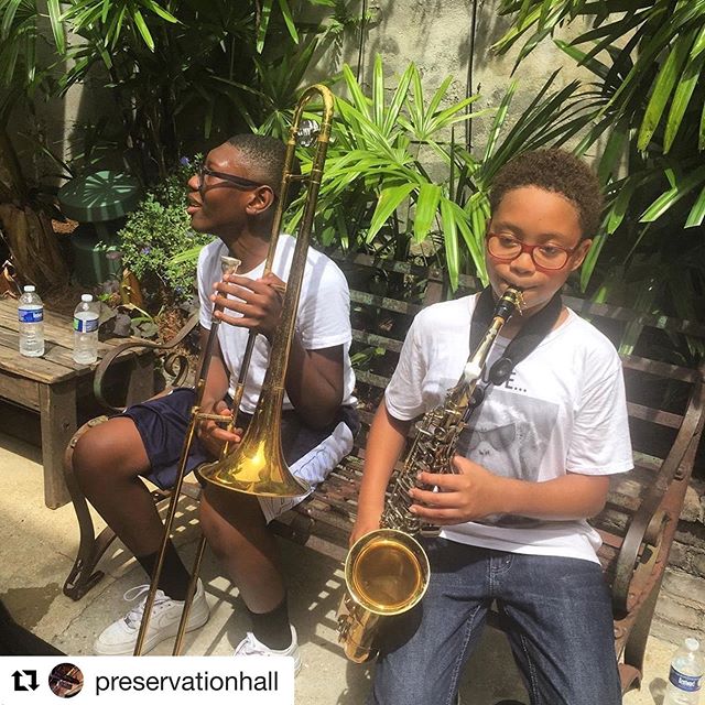 #Repost @preservationhall ・・・
#repost @preshallfoundation —
It’s always a treat to have the next generation of young musicians to join us at the Hall for a #KidsInTheHall field trip. Thanks for making music with us this morning @dtarenew and #renewschools