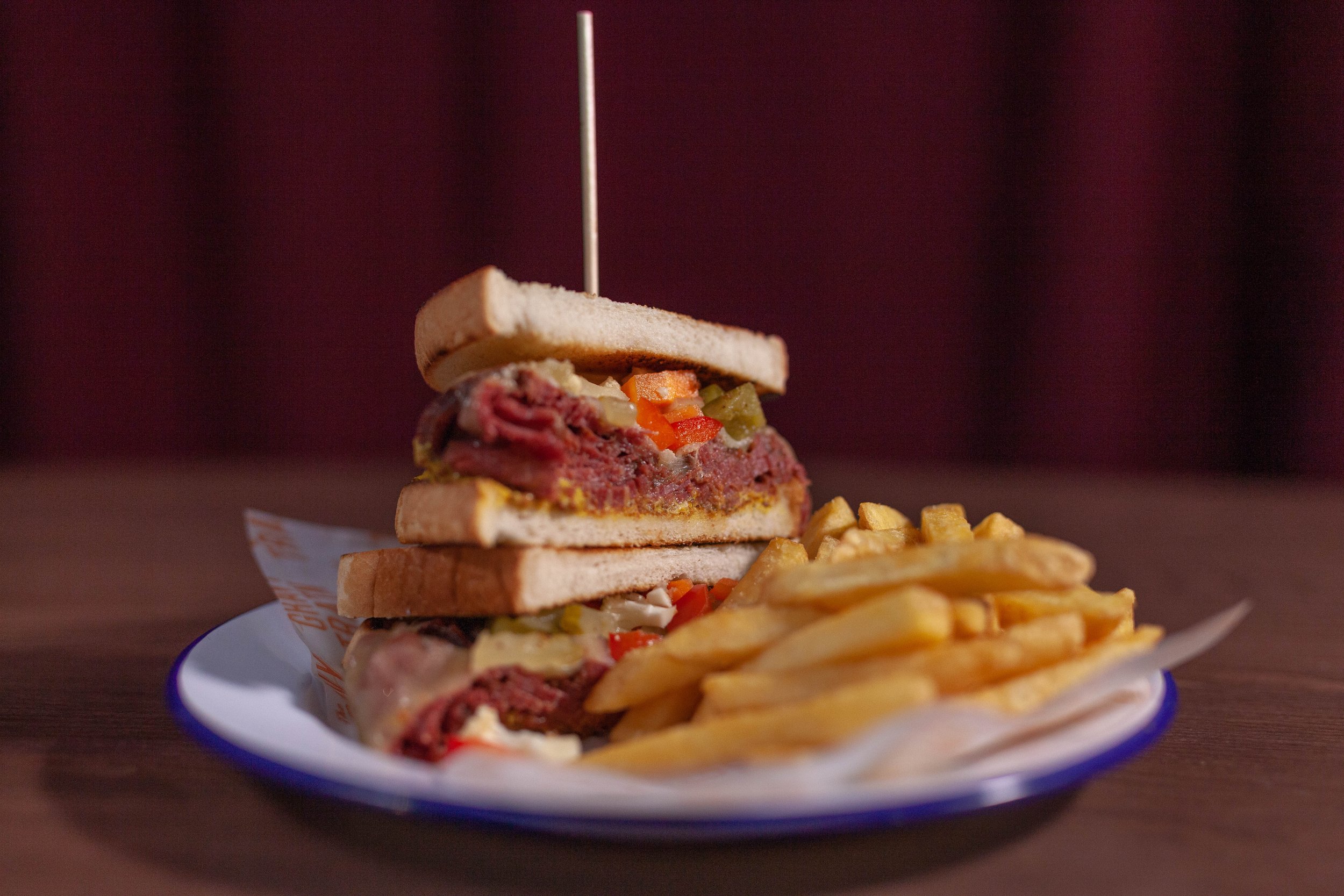 Pastrami Deli Sandwich - Seasoned Fries - The Gravy Train Poutine