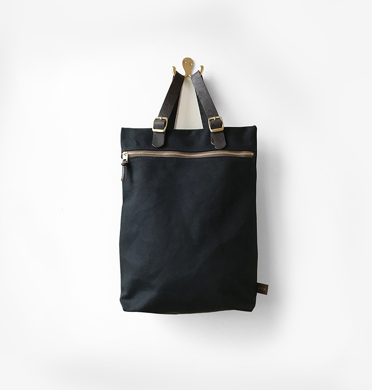 Black Canvas Backpack — Winter Project Artist