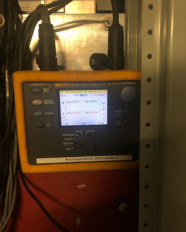 Data Logger Installed this morning over at Key Biscayne. 
Client gave us a call to get the data Logger installed to measure the power quality they currently have. We offer data logging services for Engineering firms, installation of generators, Elect