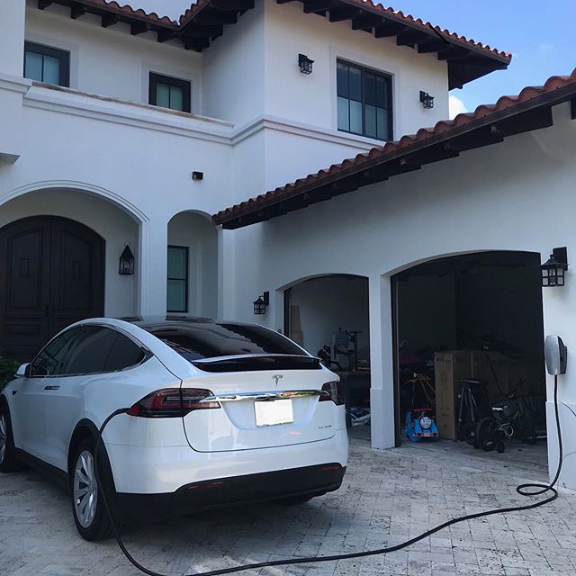 Another Happy client in Key Biscayne. If your priority is having a proper quality installation that looks aesthetically pleasing we are your solution. Give us a call today. If you are also on the fence of purchasing a Tesla give us a call and we will