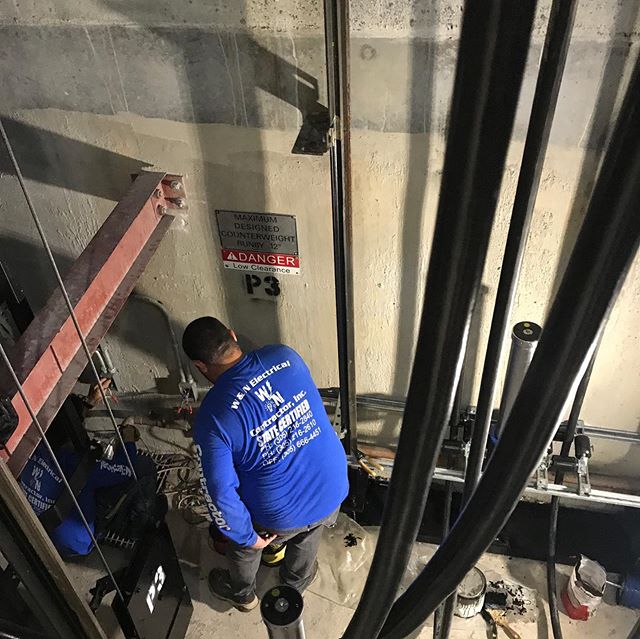 The W &amp; N team night shift working on emergency repairs inside an elevator shaft @wnelectrical 
#wnelectrical #theateam #emergencywork #thenightshift #nightshift
#electrician #electricalcontractor #generalcontractor