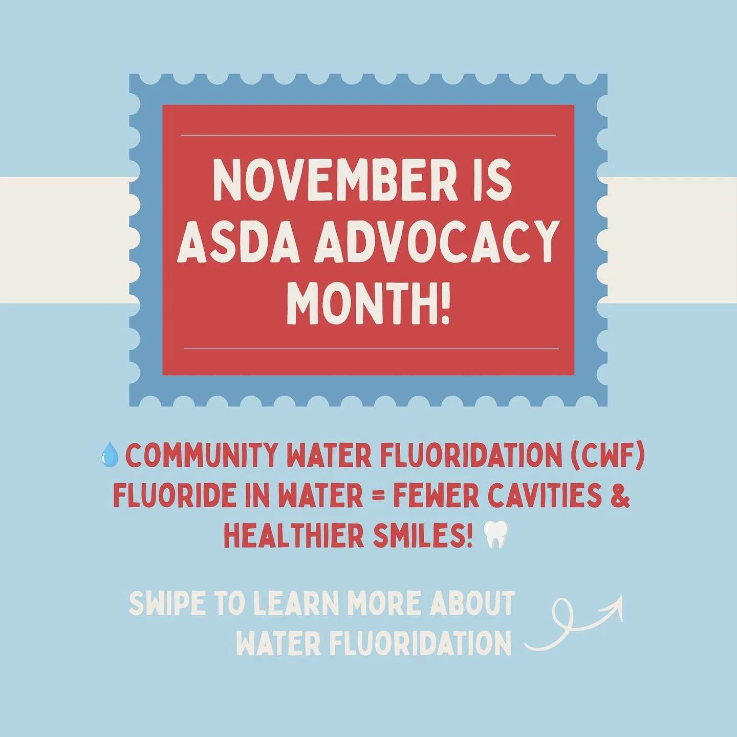 Fluoride in water = fewer cavities and healthier smiles! 💧✨
Community water fluoridation reduces tooth decay by about 25% in both children and adults and is recognized as one of the Top 10 Public Health Achievements of the 20th Century.
Fast Facts:
