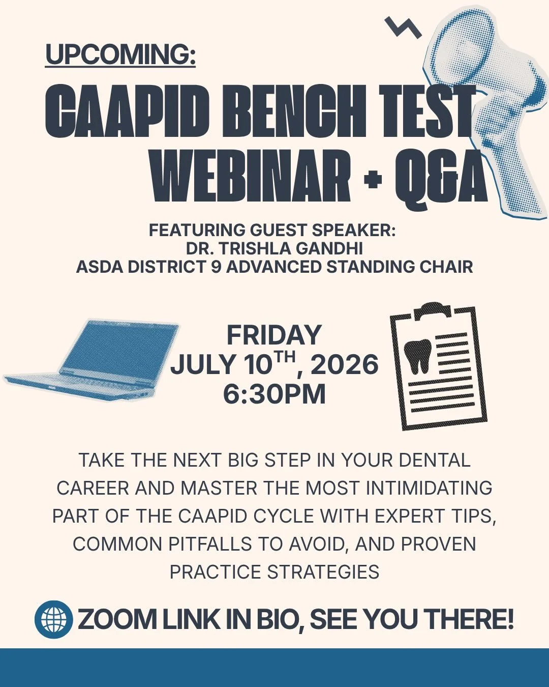 🚨 Ready to crush the CAAPID Bench Test? 🚨
Take the next step toward your dental career by joining our CAAPID Bench Test Webinar + Q&amp;A! 🦷 Gain expert tips, avoid common pitfalls, and discover proven practice strategies to help you stand out wit