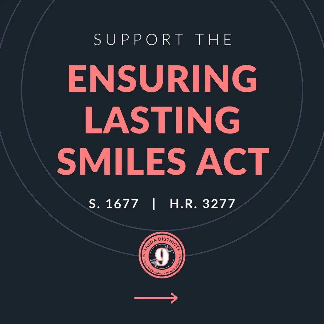 The Ensuring Lasting Smiles Act (S. 1677 / H.R. 3277) is a bipartisan bill that would require private health plans to cover medically necessary treatment for congenital anomalies affecting the eyes, ears, teeth, mouth, and jaw. Insurers deny this car