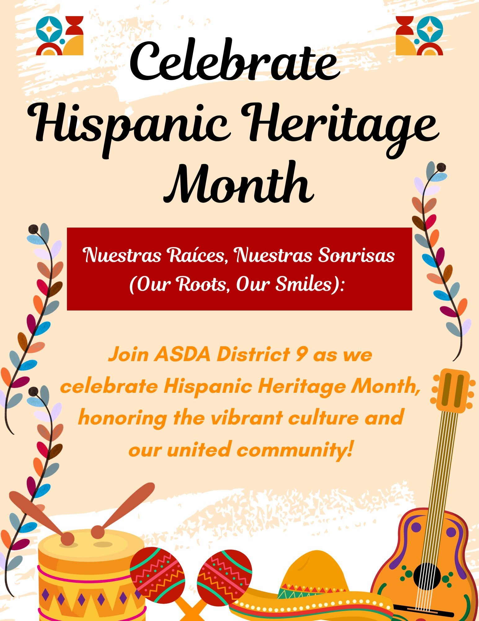 ASDA District 9 is proud to celebrate Hispanic Heritage Month by honoring the rich cultures, traditions, and stories that make our dental community so vibrant!

This month, we&rsquo;re highlighting Hispanic students across District 9 who are making a