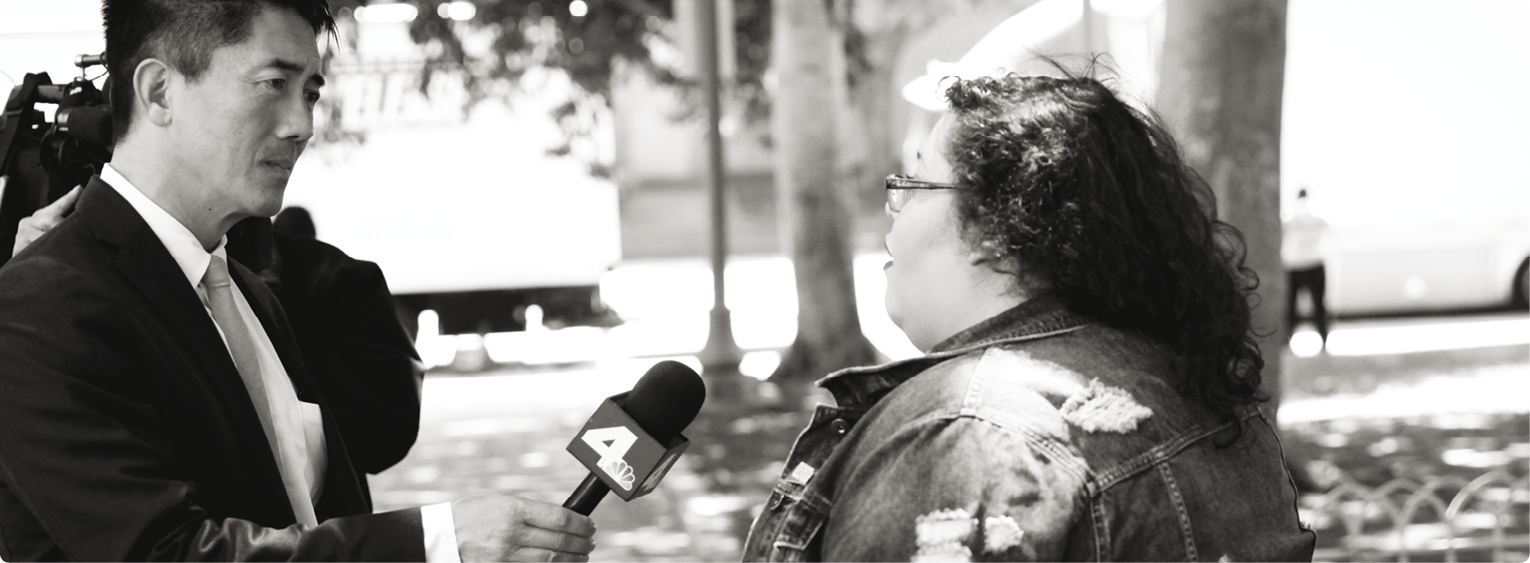 Denim Day speaker Yesika Salgado talks to NBC LA’s Ted Chen.