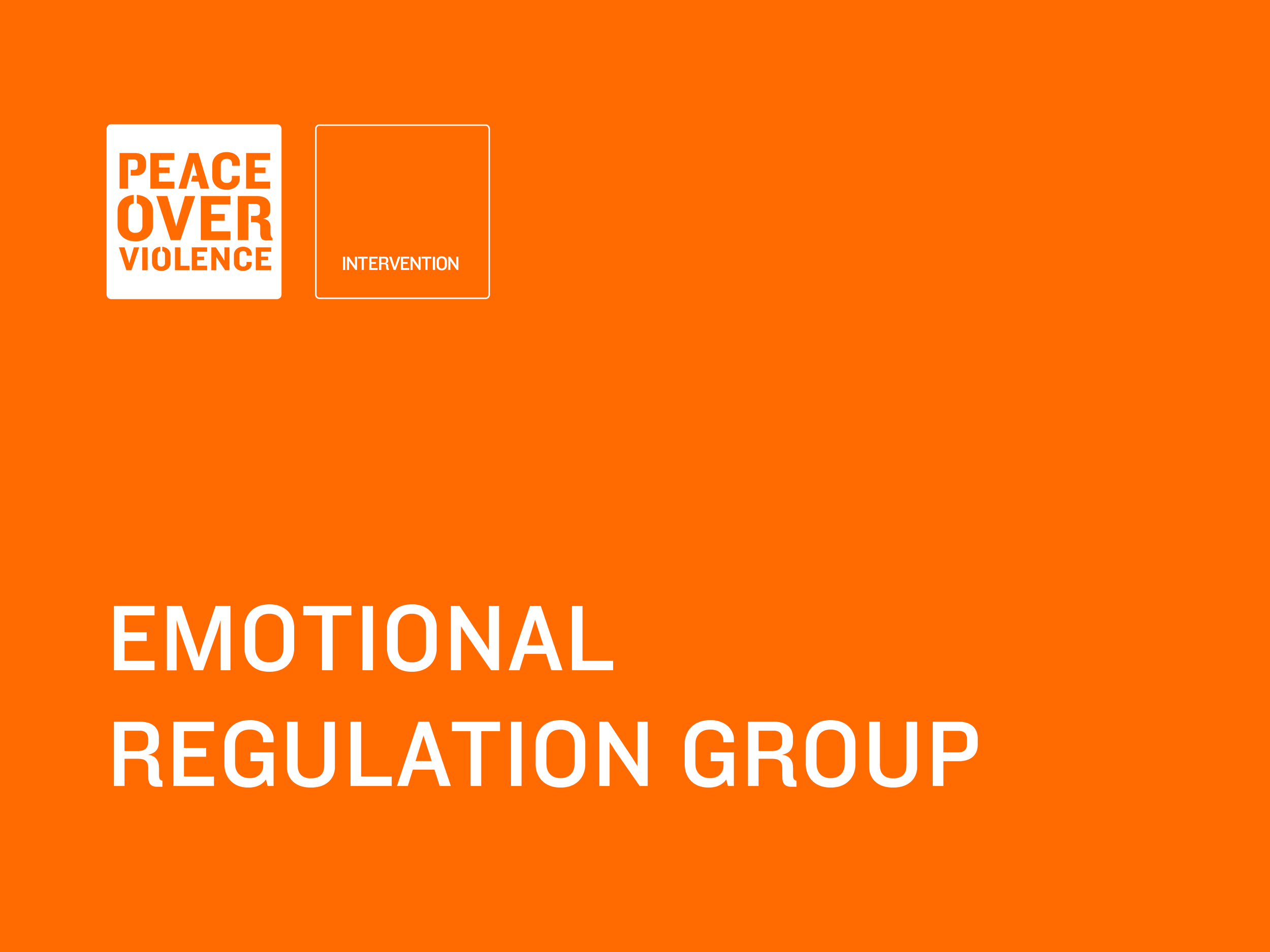 Emotional Regulation Group