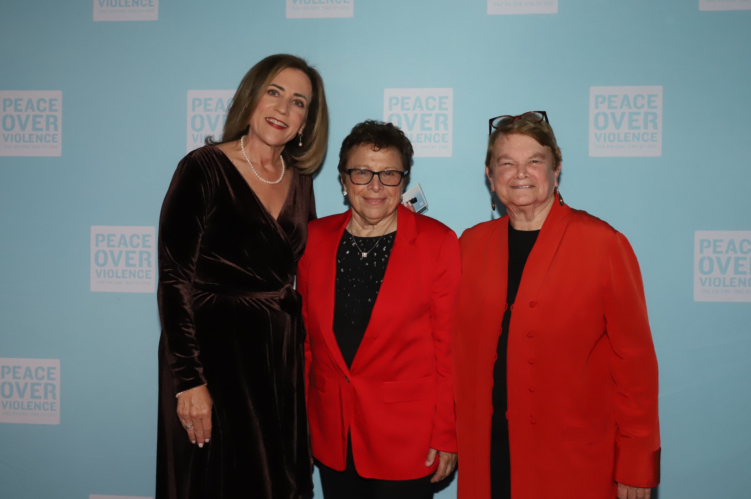 Honoree Debra Duardo, Patti Giggans and former Supervisor Sheila Kuehl