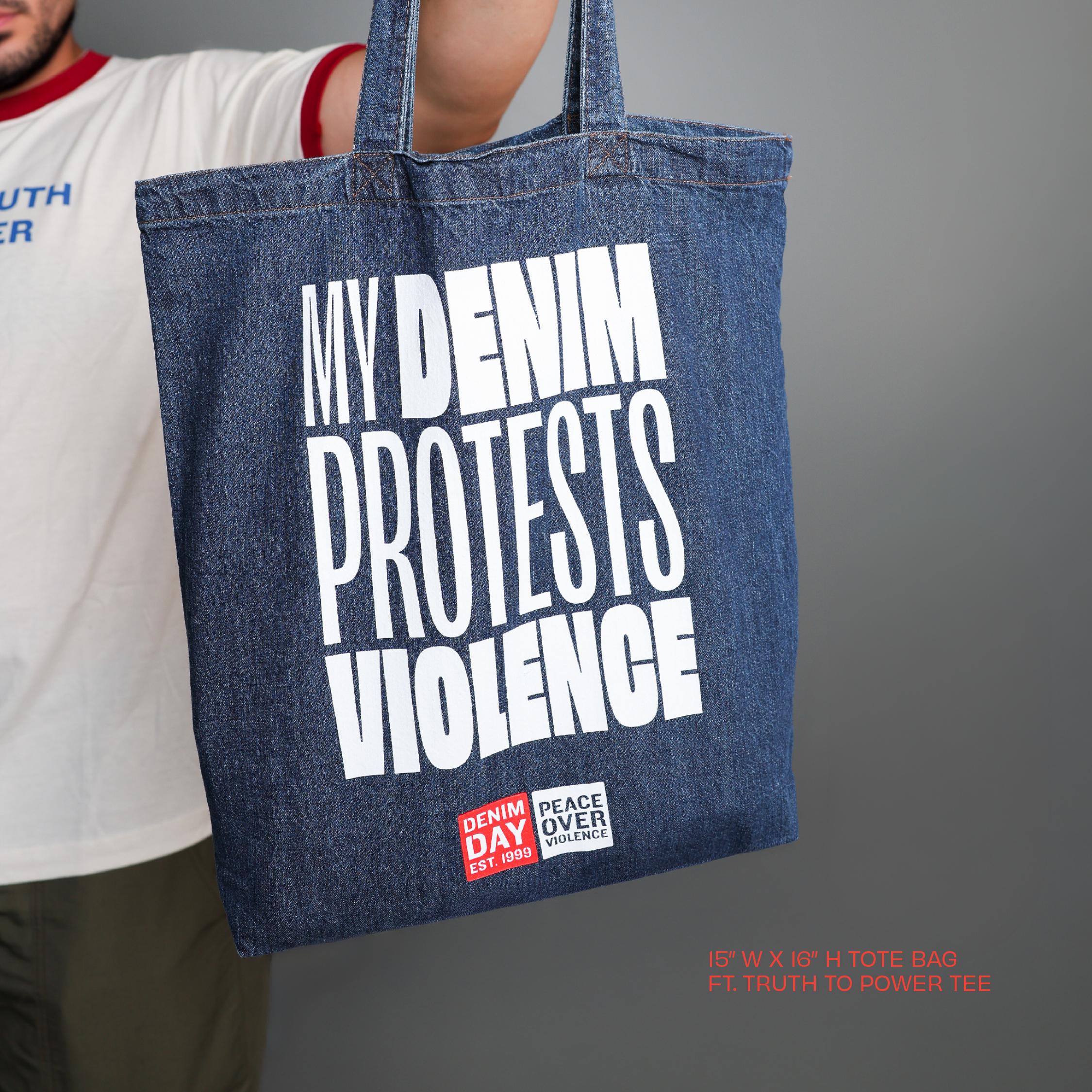 My Jeans Protest — Denim Tote Bag