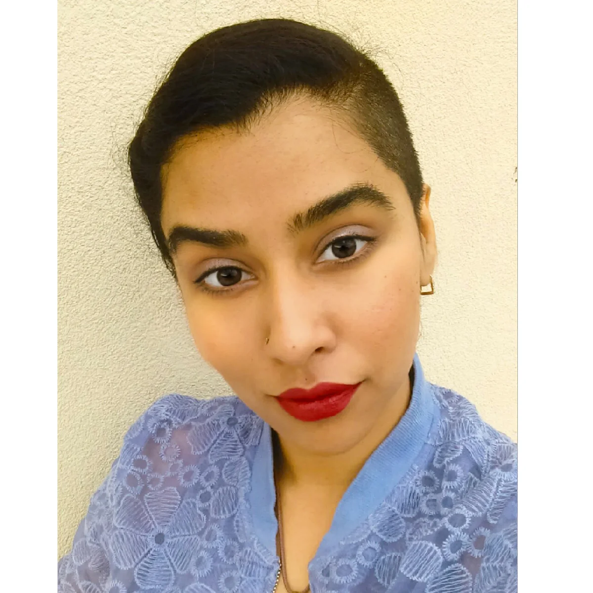 Me with Tie me up liquid lipstick by Atomic makeup and eye shadow by Nyx, perfect for a classy look. This rich colour would definitely compliment anything that you will wear!