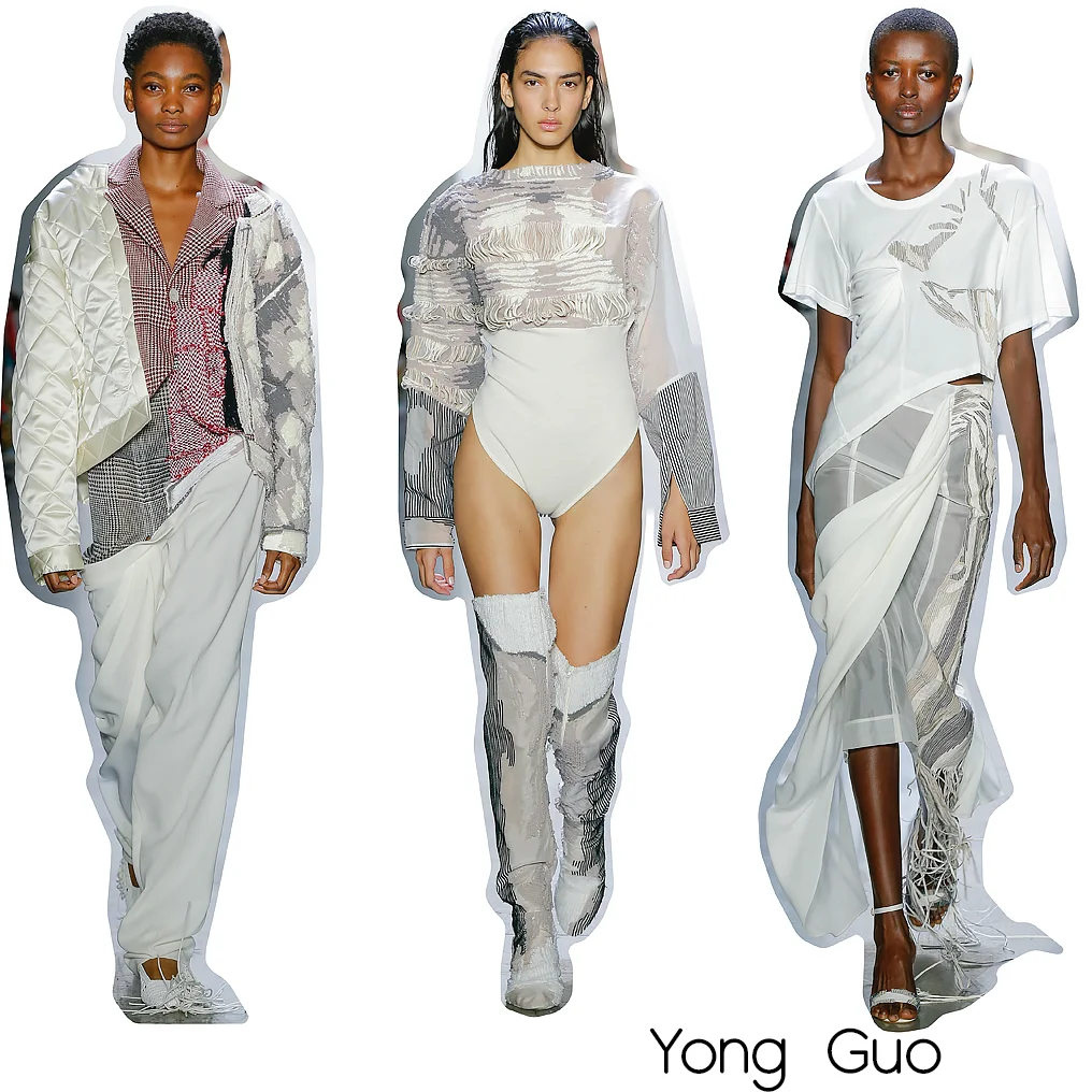 @yonglxx Yong’s collection focuses on the idea of imperfection as perfection. 5 years ago, his mother – who he experienced as a perfectionist in his childhood – was diagnosed with breast cancer. This tragic situation changed his mother’s perspective of on her own identity as a woman, both physically and emotionally. Through the development of his collection Yong rearticulates the notion of beauty and perfection and how one can choose to perceive this. By utilizing his mother’s pre-cancer wardrobe, he aimed to re-contextualized her former identity into the now and present the inflicted imperfections as a new idea of female beauty. This resulted in the reorganization of garments and silhouette on the body and intricate trompe-l’oeil fabrications underlining imperfection as the new perfection