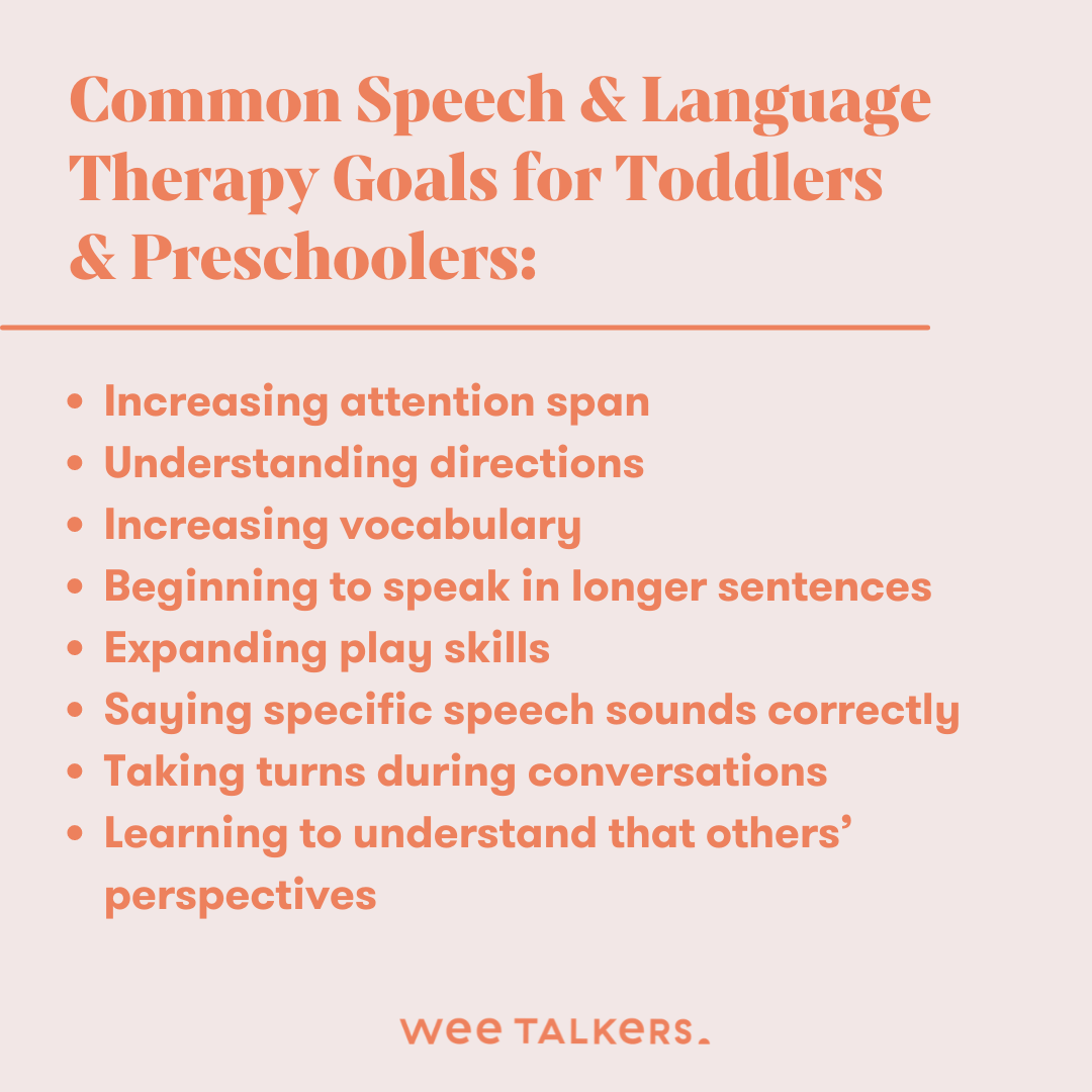 Common preschooler speech therapy goals. Keep these goals in mind when choosing good books for your preschooler.
