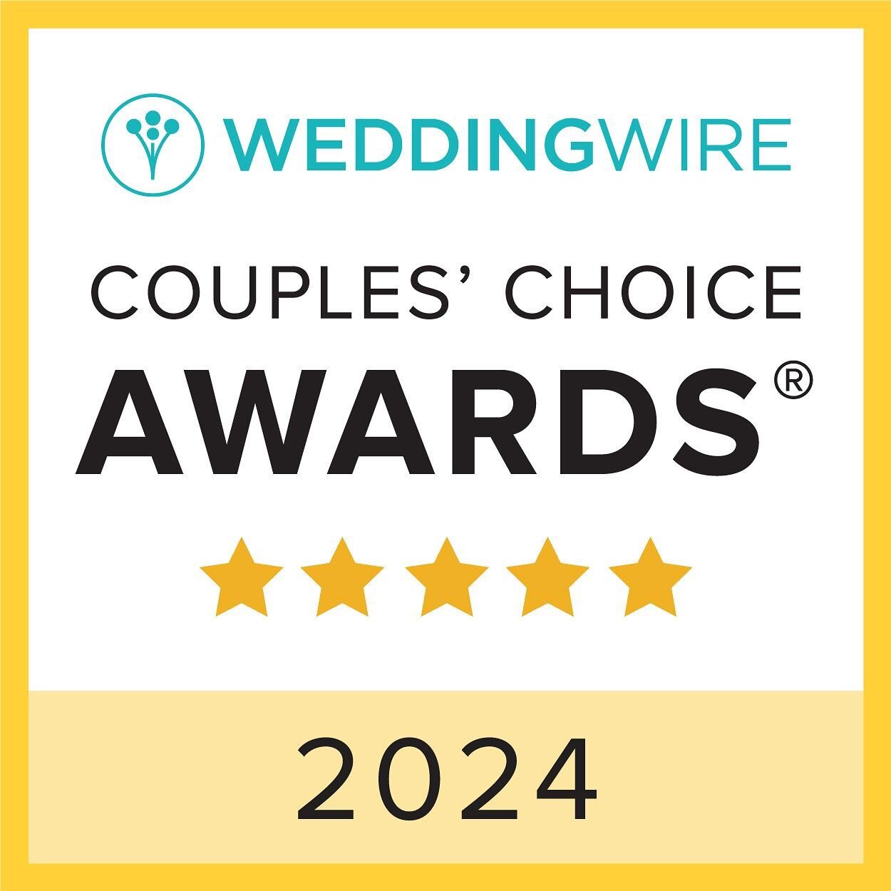 In the words of DJ Khaled&hellip; &ldquo;ANOTHER ONE!&rdquo;
⭐️⭐️⭐️⭐️⭐️
A bit late in sharing, but I am honored to receive the &ldquo;Couple&rsquo;s Choice&rdquo; award from @weddingwire for the FIFTH time! This award is only made possible because of