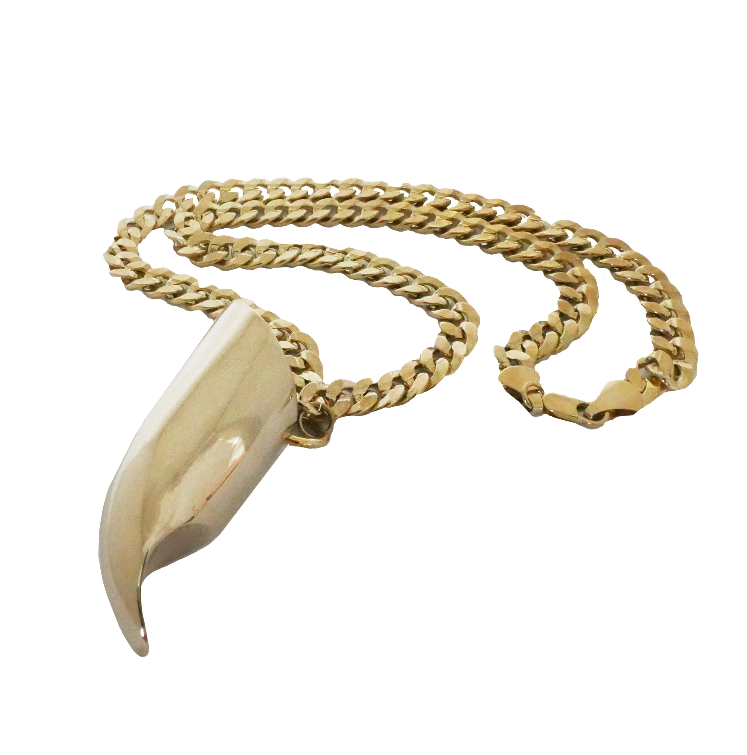 Brass CLAW CHARM with CHAIN