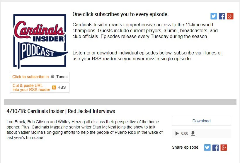 Interview #1 Cardinals Podcast