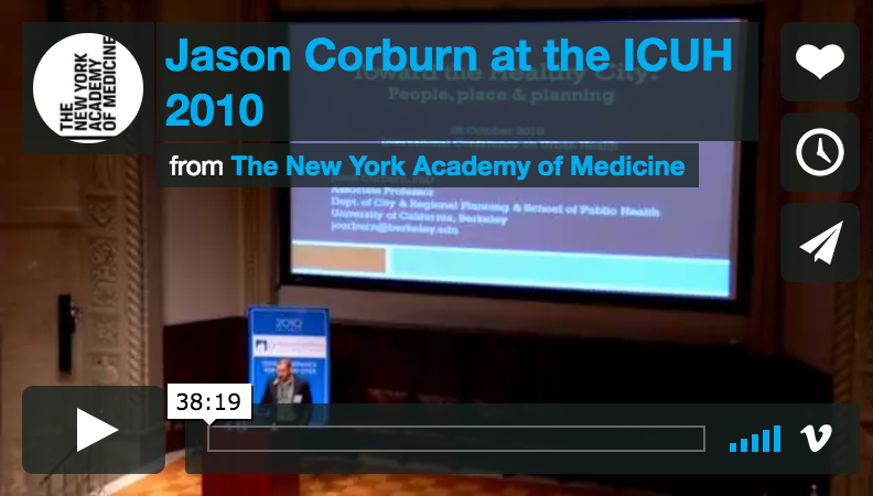 Jason Corburn Keynote at International Conference of Urban Health