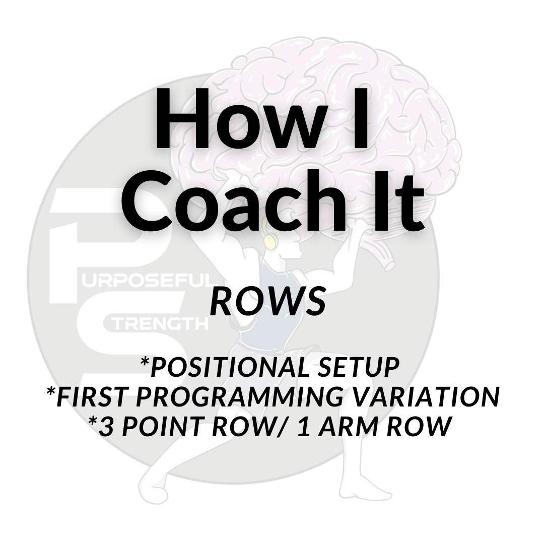 How I Coach It: Rows — Vermont Personal Trainer Specializing in 1 on 1 ...