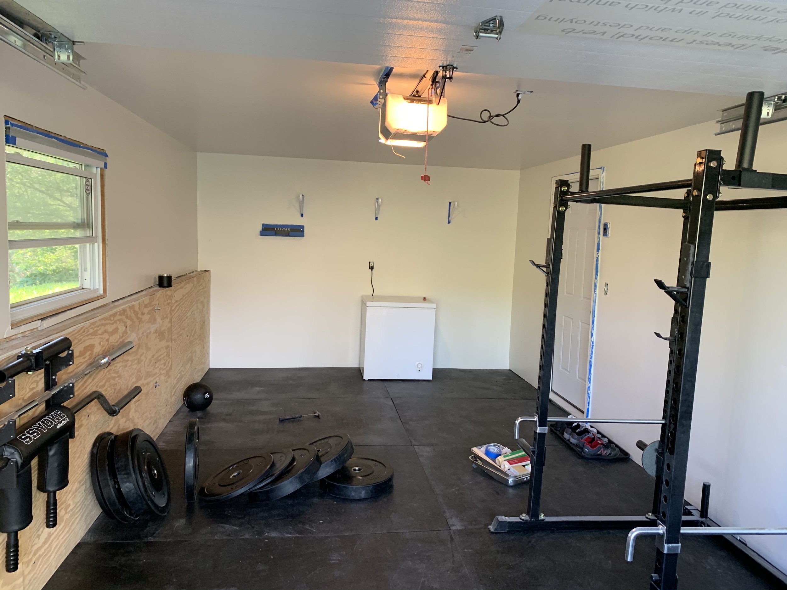 DIY Home Exercise Studio - Before and After Photos
