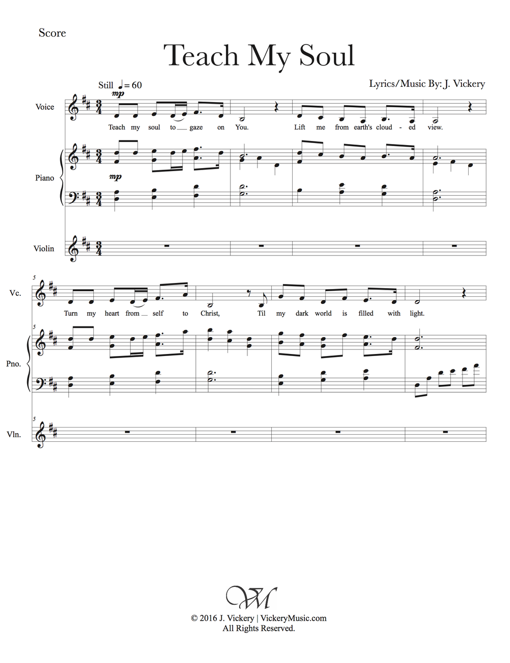 Teach My Soul Solo Version Vickery Music New Songs And Hymns For Church And Home Free Sheet Music Arranging Notating Lyric Setting
