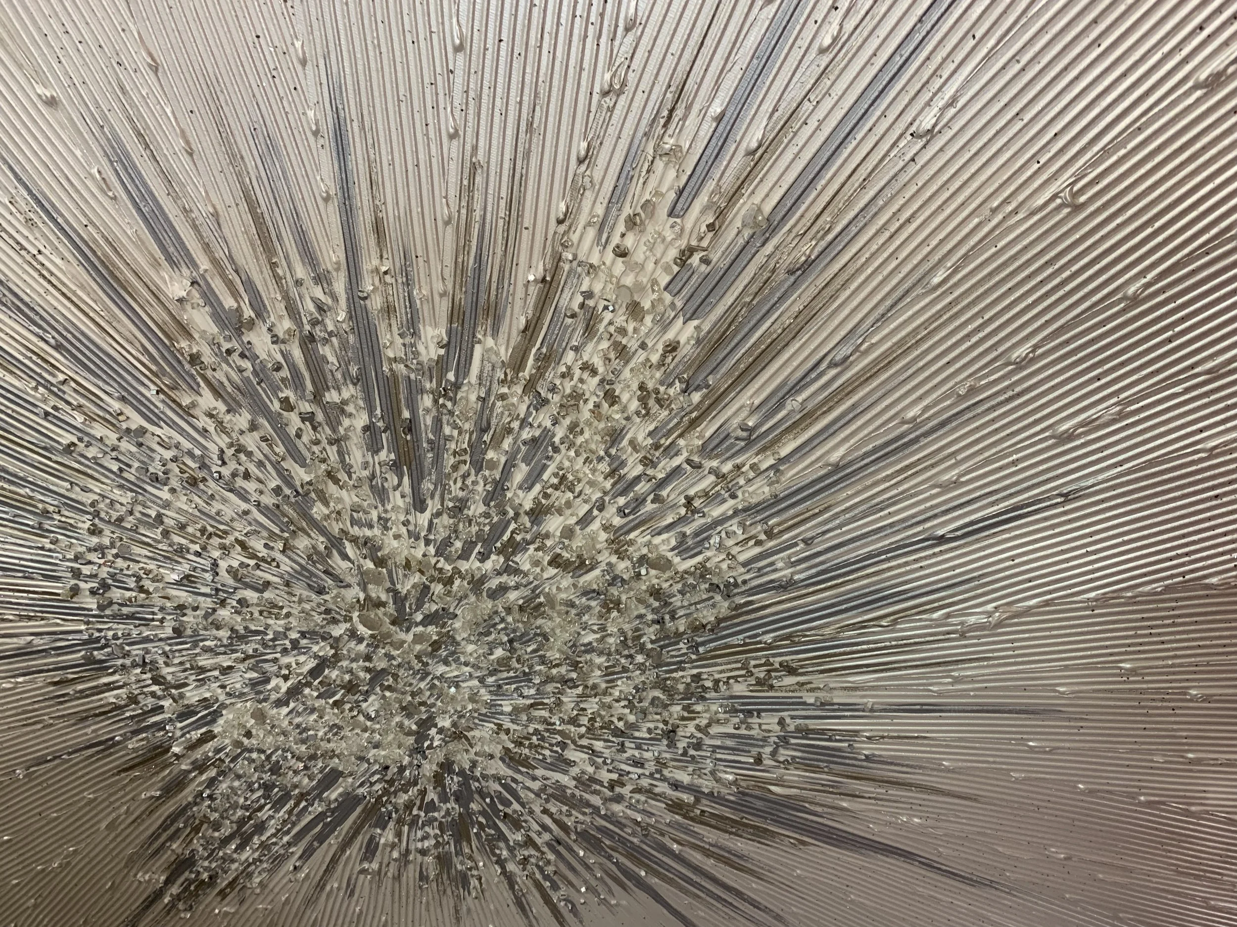 Just in case you wanted the best here it is! Starburst in a 48x60 with mica, glass, stones and sparkle radiate in tones of diamond white, champagne grey and silver.