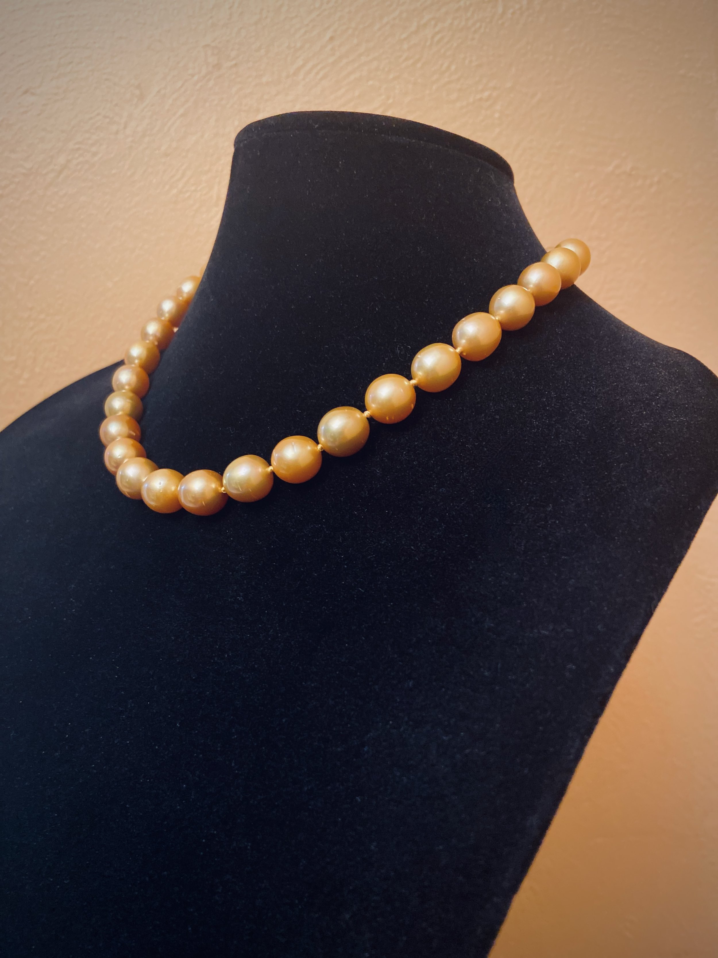 Golden South Sea pearls, courtesy of Gemz Fine Jewelry