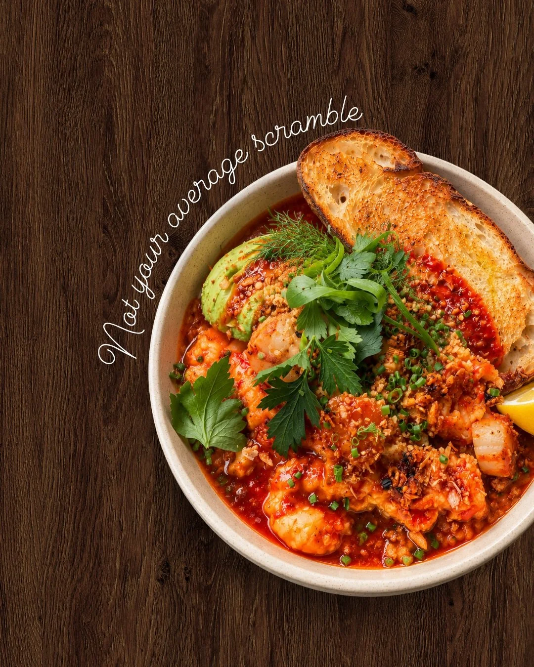 A true crowd-favourite that hits the spot every single day of the week. 🌶️✨

This is our signature Scallop Chilli Butter Scramble. We&rsquo;re talking silky folded eggs topped with pan-seared scallops, fresh avocado, and a generous drizzle of our vi