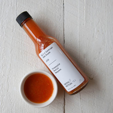 Murray's Cheese Blog Cinco de Mayo 2018 Edition "Señor Lechuga produces three styles of hot sauce, each based on habanero peppers and Carolina reapers. Those things are eye-wateringly hot. But what makes Señor Lechuga so excellent is that the heat doesn’t come at the expense of flavor. You like things smoky? There’s a Chipotle rendition that brings both the heat and the smoke of a fire. Prefer a hit of sweetness? The Pineapple version tastes like Caribbean pepper sauce. Of course, you can also go the Original route if you’re looking for the straight dope. Hot sauces have as wide a range of texture as of flavor, and Señor Lechuga keeps the consistency thin, since a little of this stuff goes a long, hot way."