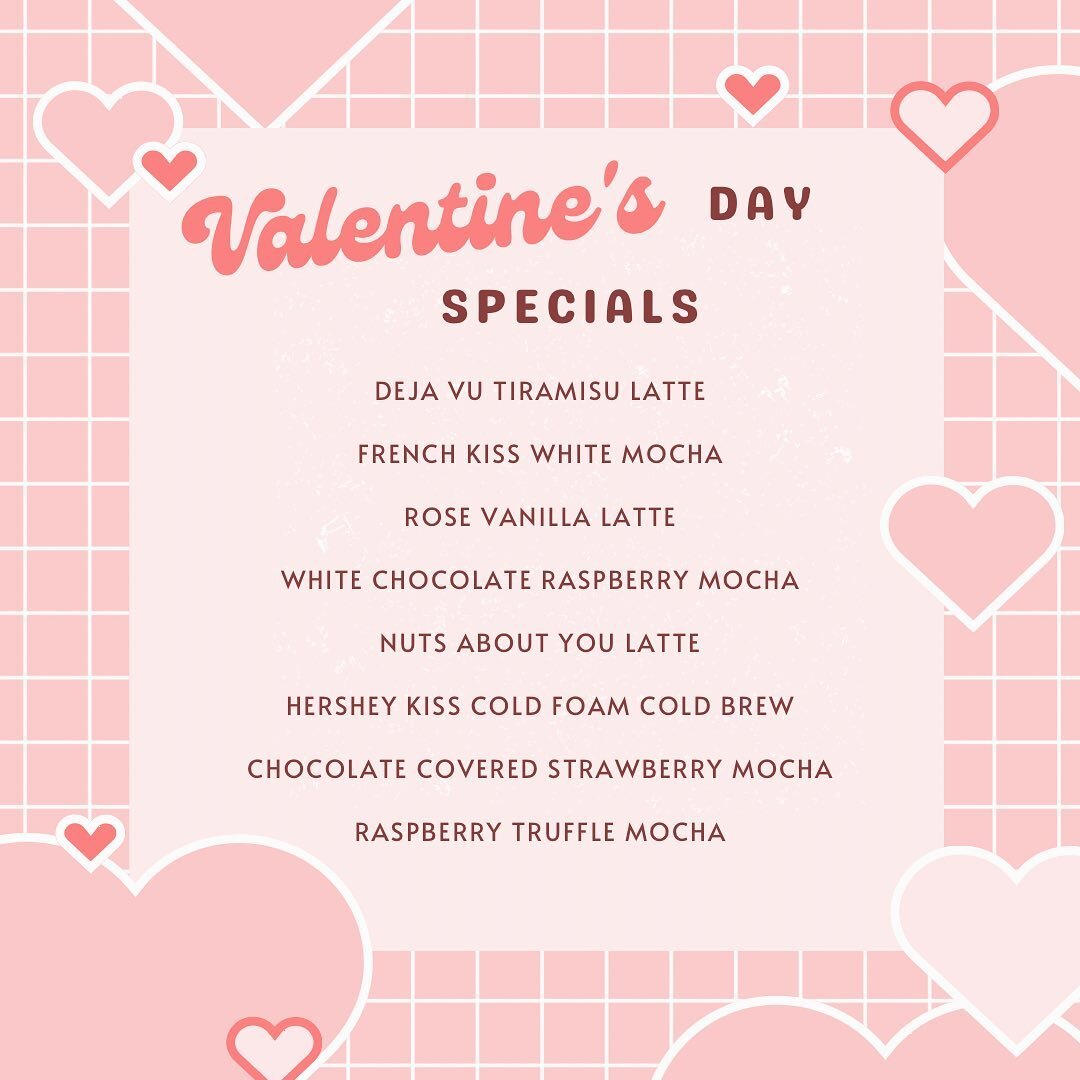 Rose are red, violets are blue&hellip;

come try our new specials, they&rsquo;re waiting for you! 💘