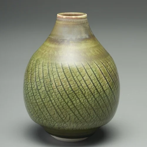 Porcelain vase experimental glaze cone 6 electric.
