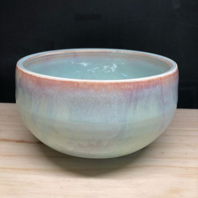 Enjoying this new glaze, a chun variant.  It&rsquo;s green, blue, pink, purple.... what to call it?  Any ideas?
.
.
.
.
.
#porcelain #pottery #handmade #chuckmorrisceramics #ceramics #clay #glaze #wheelthrown #contemporaryporcelain #contemporaryceram