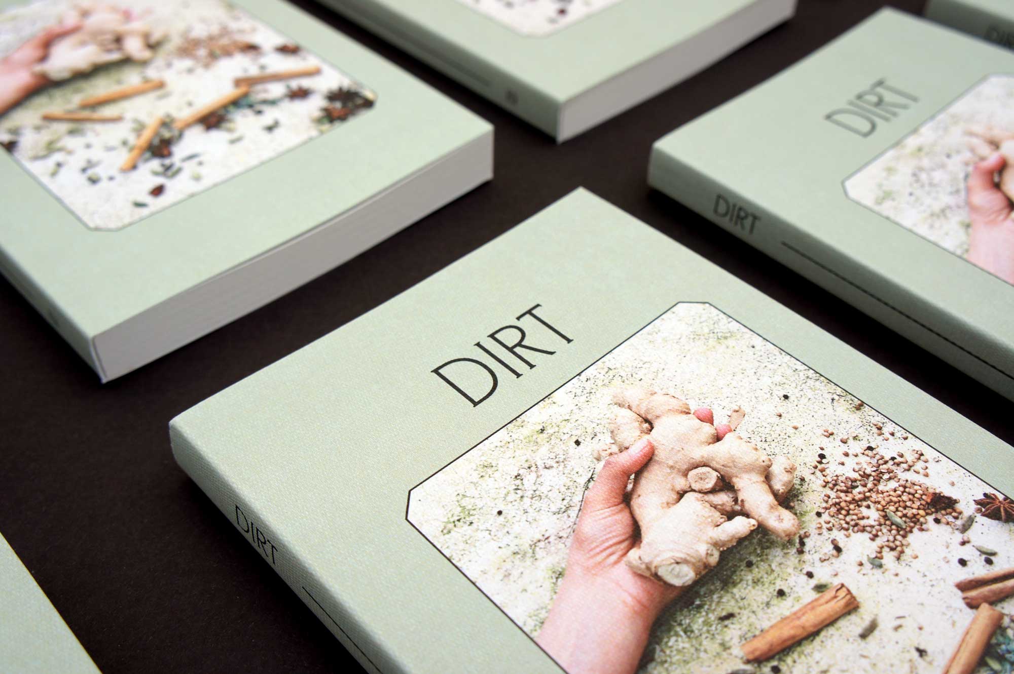 A collaboration with chef Gemma Walsh, Dirt is an experimental cookbook that digs into the relationship between food and words. Twelve earthy recipes are accompanied by a collection of stories, poems and conversations from some of New Zealand’s contemporary writers. Design research was conducted as part of Enjoy Public Art Gallery’s A working week project in 2018. Contributors include Courtney Sina Meredith, Lana Lopesi, Rosabel Tan, Dominic Huey, Vanessa Crofskey, Natasha Matila-Smith, Owen Connors, Liam Jacobson, Amy Weng, Reem Musa, Gabi Lardies and Sam Walsh. Recipes by Gemma Walsh. Edited and designed by Katie Kerr. Printed on the i300 at Soar Print, New Zealand. Soft cover, 160 pages, 180x110mm, upright. Edition of 400. Purchase online at GLORIA .