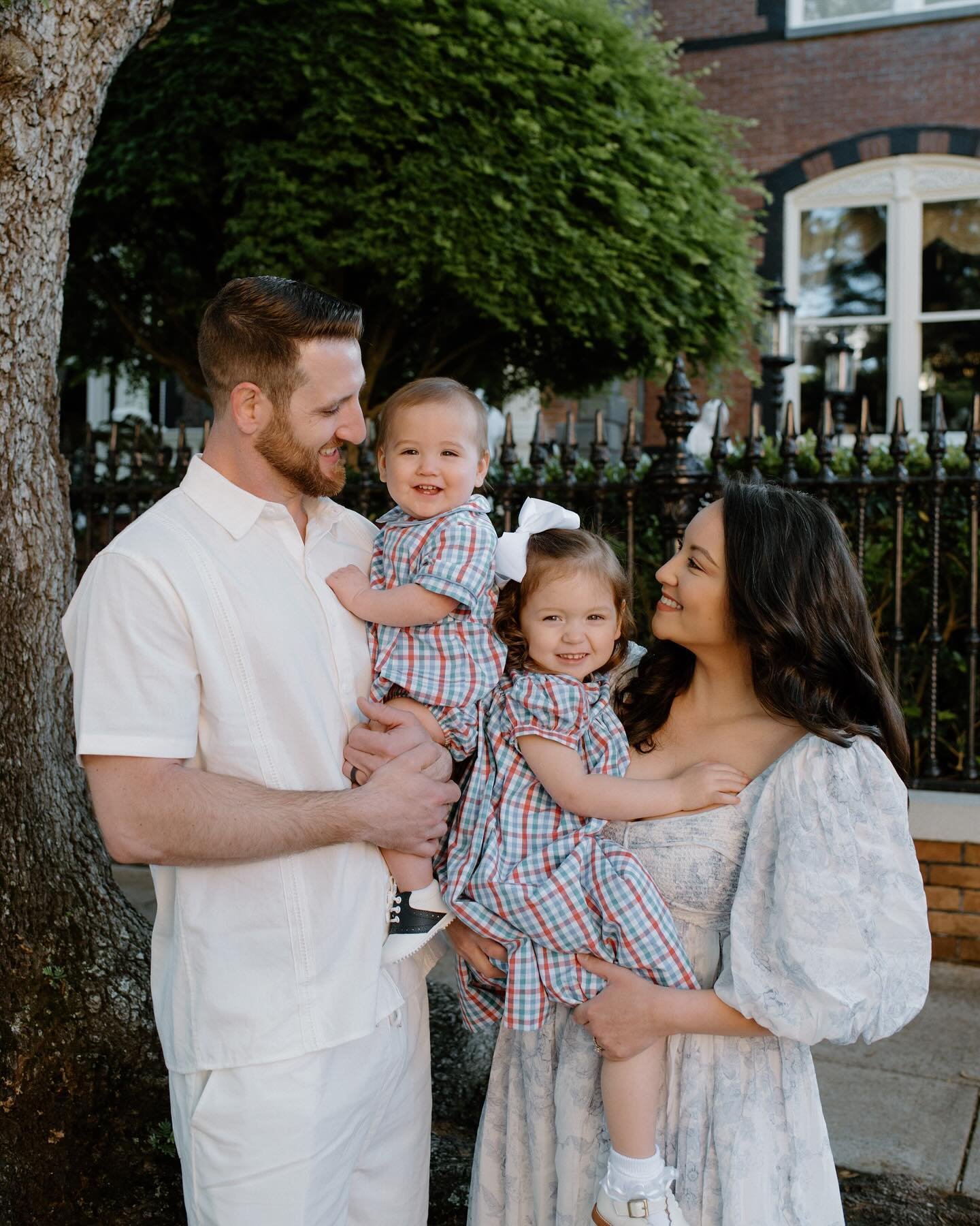A beautiful Charleston morning with the Satterfield family 🥹 the little matching outfits are everything to me!