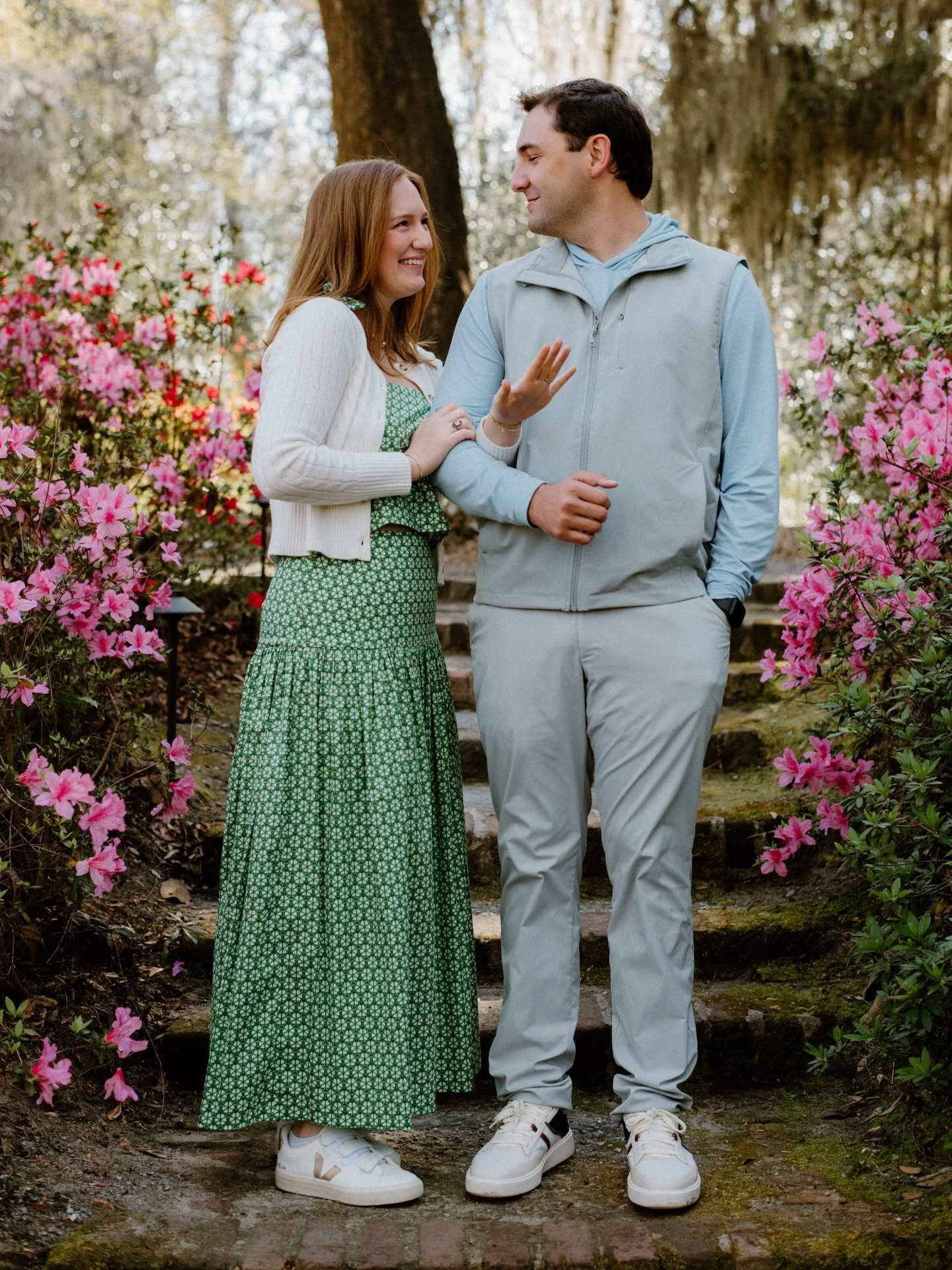 The season of azaleas 😍 truly nothing more perfect especially for this sweet proposal last year. A new favorite place of mine is Middleton place, specifically their azalea hill.