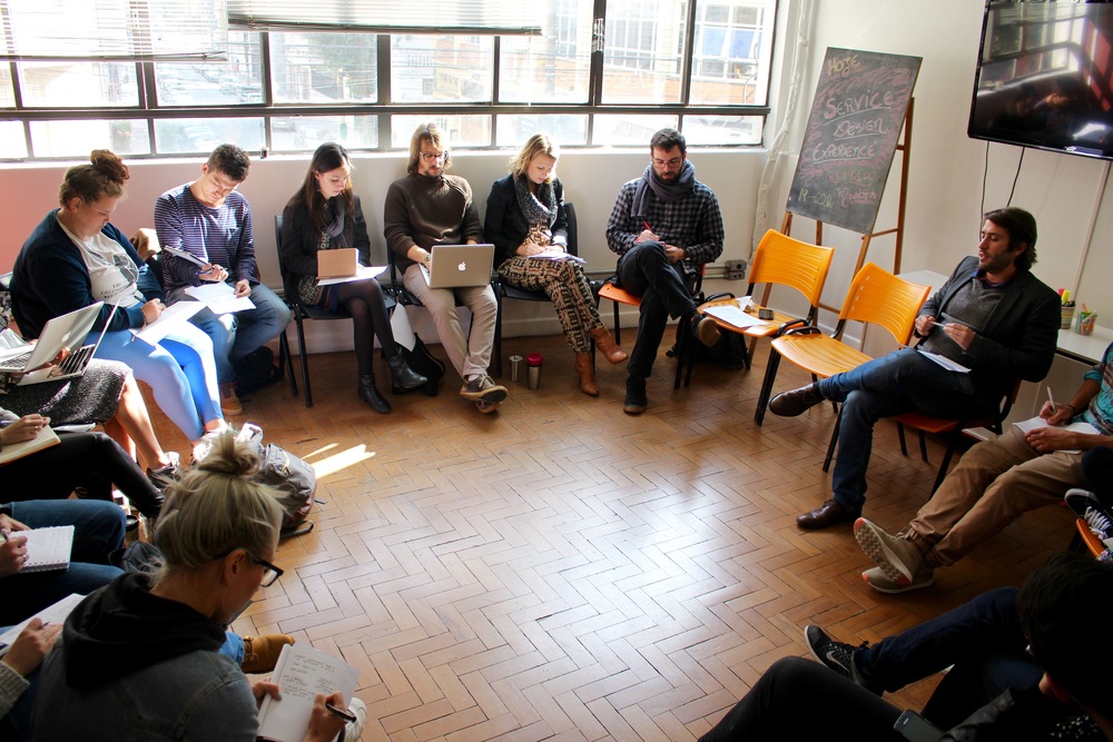 Bruno from Transparency International briefing the fellows on the challenge