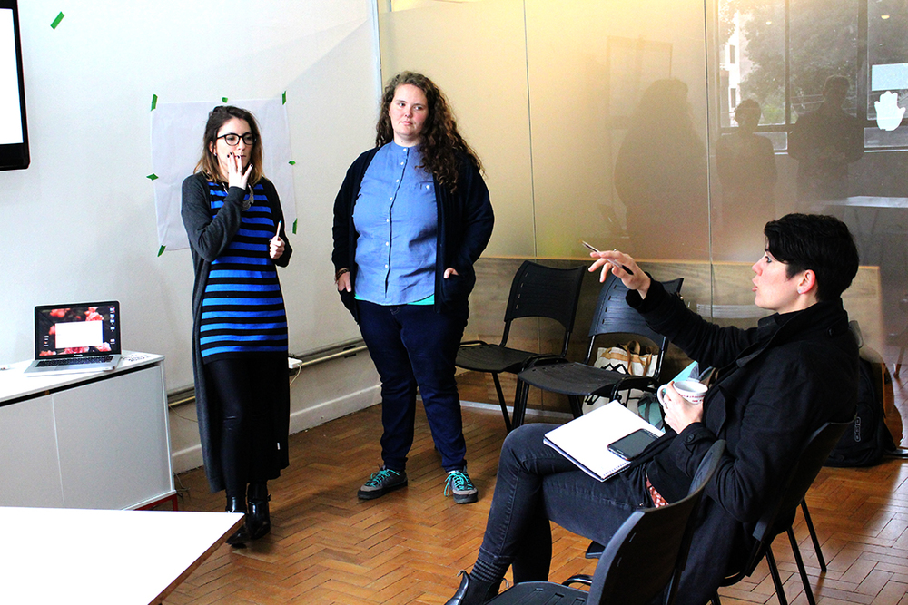 Leyla helps the team prepare with practice pitches