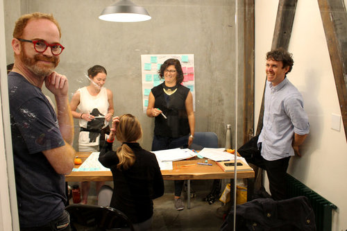 Jeremy McKane, San Francisco mentor, giving the fellows a hand during the 24hr challenge.