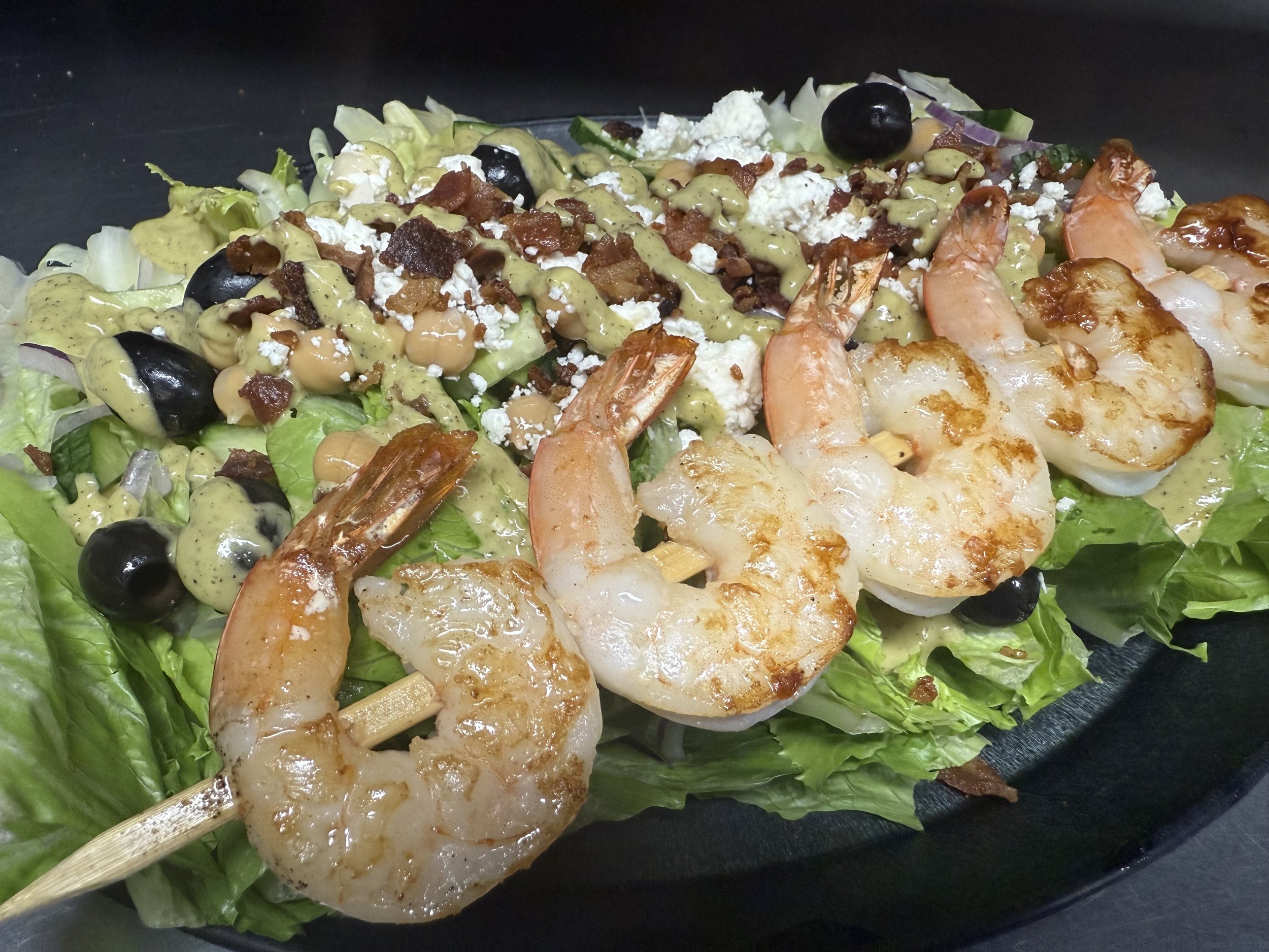 A Heart Stack w/grilled Shrimp 