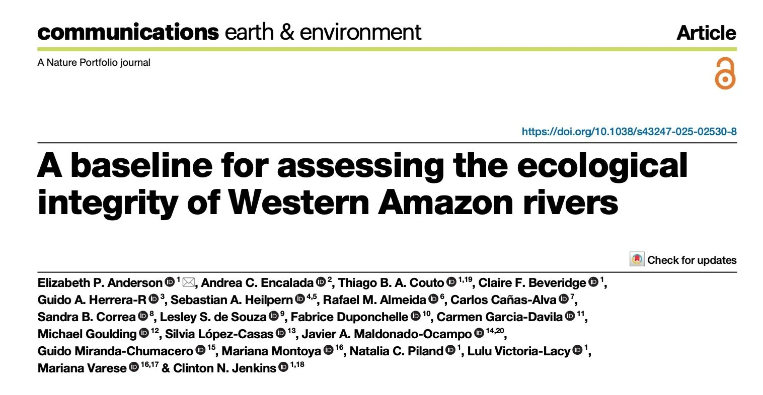 New publication alert! Rivers of the Western Amazon have an outsized yet underrecognized importance at an Amazon Basin scale, strongly influencing hydrology, sediment dynamics, freshwater fish diversity, and human populations. Read why in our paper i
